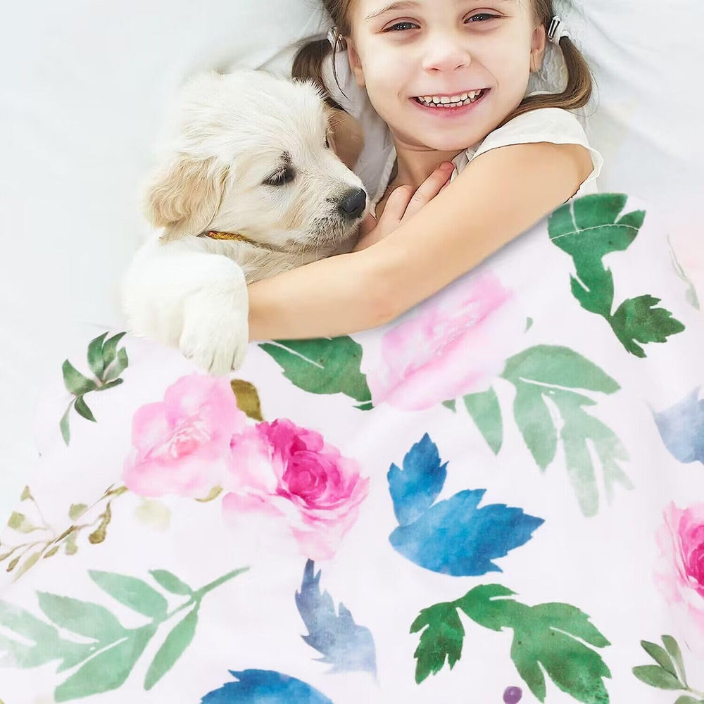HOMRITAR blanket used as a stroller cover for outdoor comfort