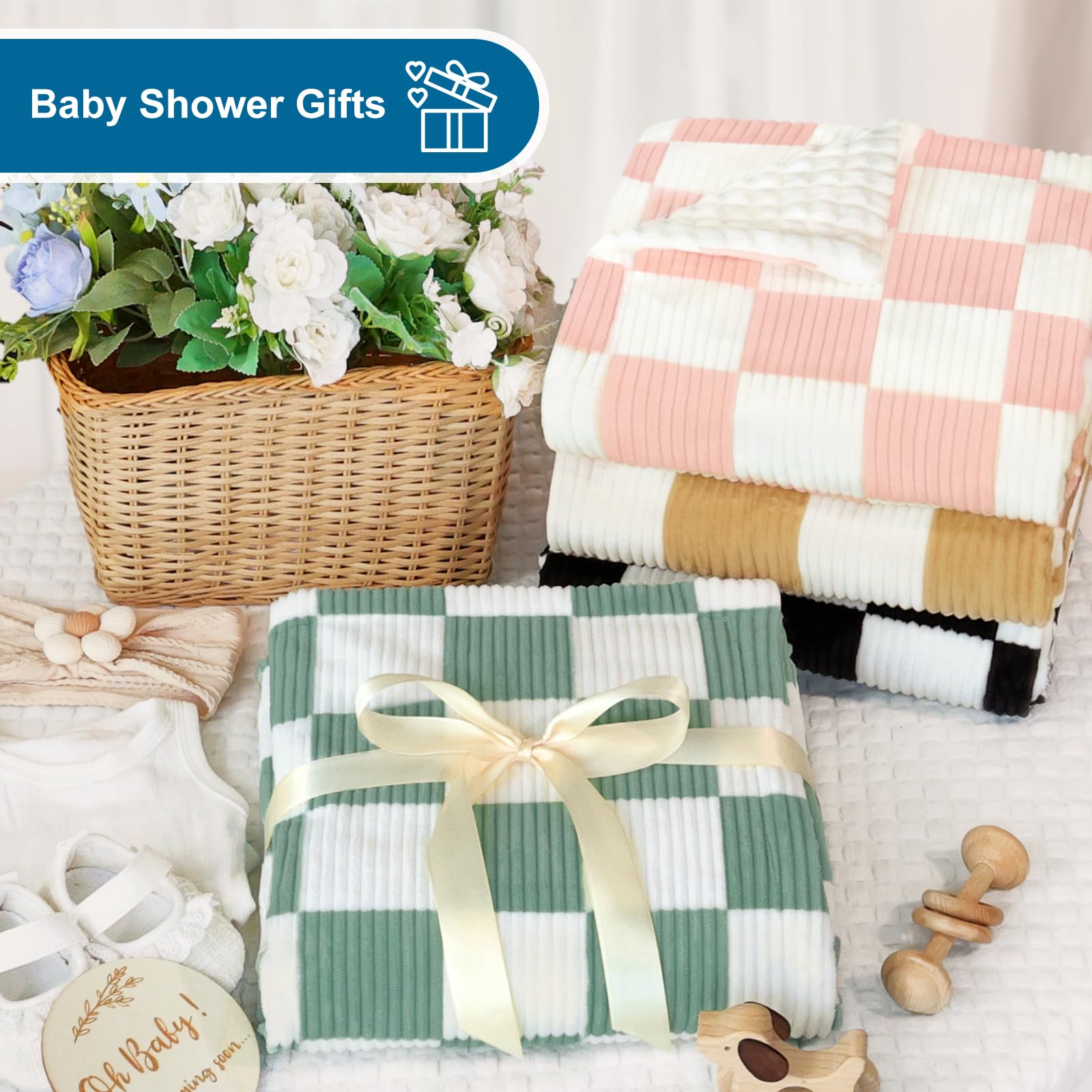 HOMRITAR checkered blanket daily wash care keeps softness