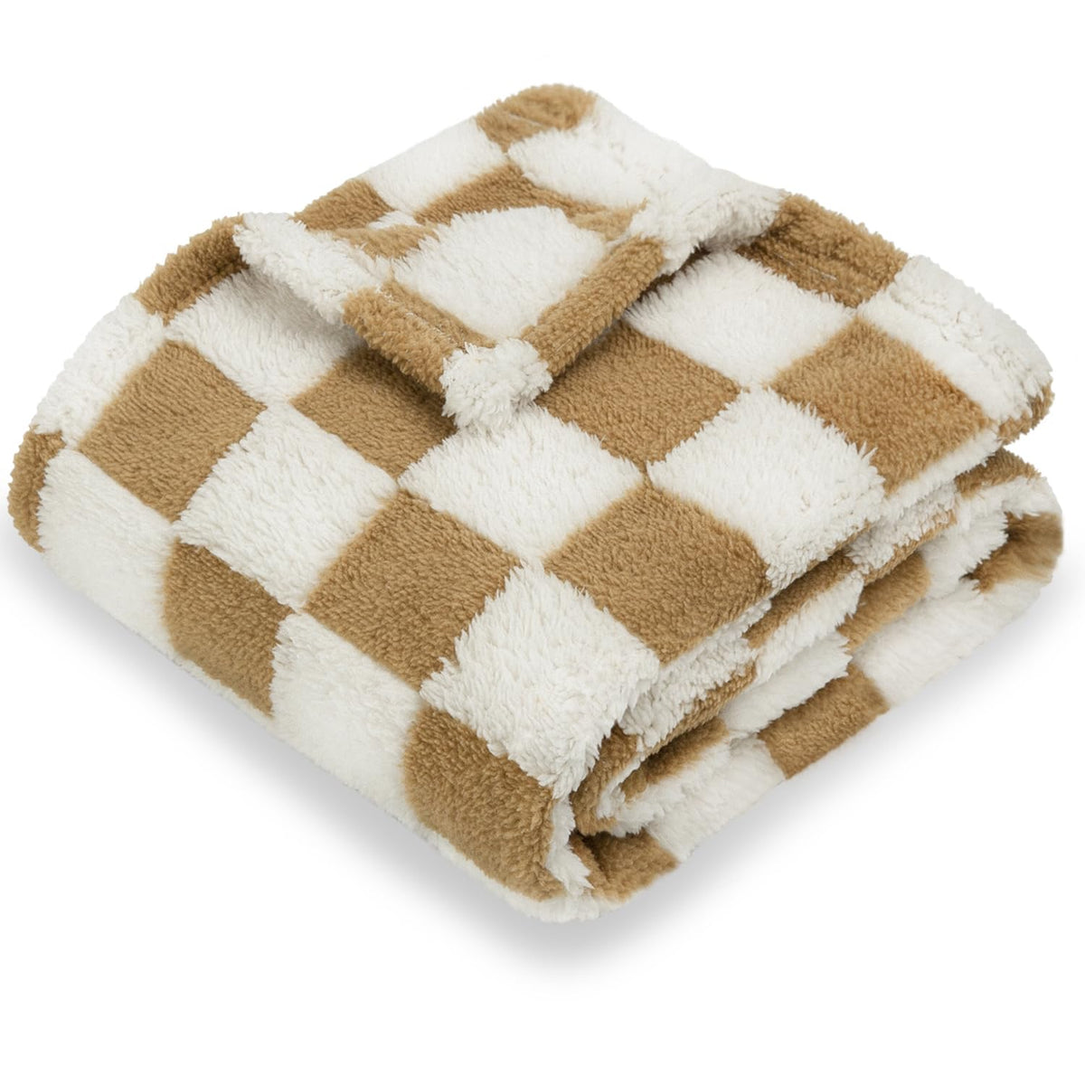 HOMRITAR super-soft baby blanket with checkered front keeps baby cozy and stylish.