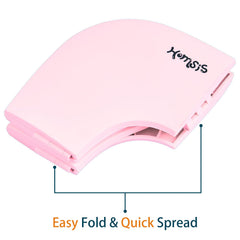 Homsis potty seat with non-contact opening pry bar for hygienic setup.
