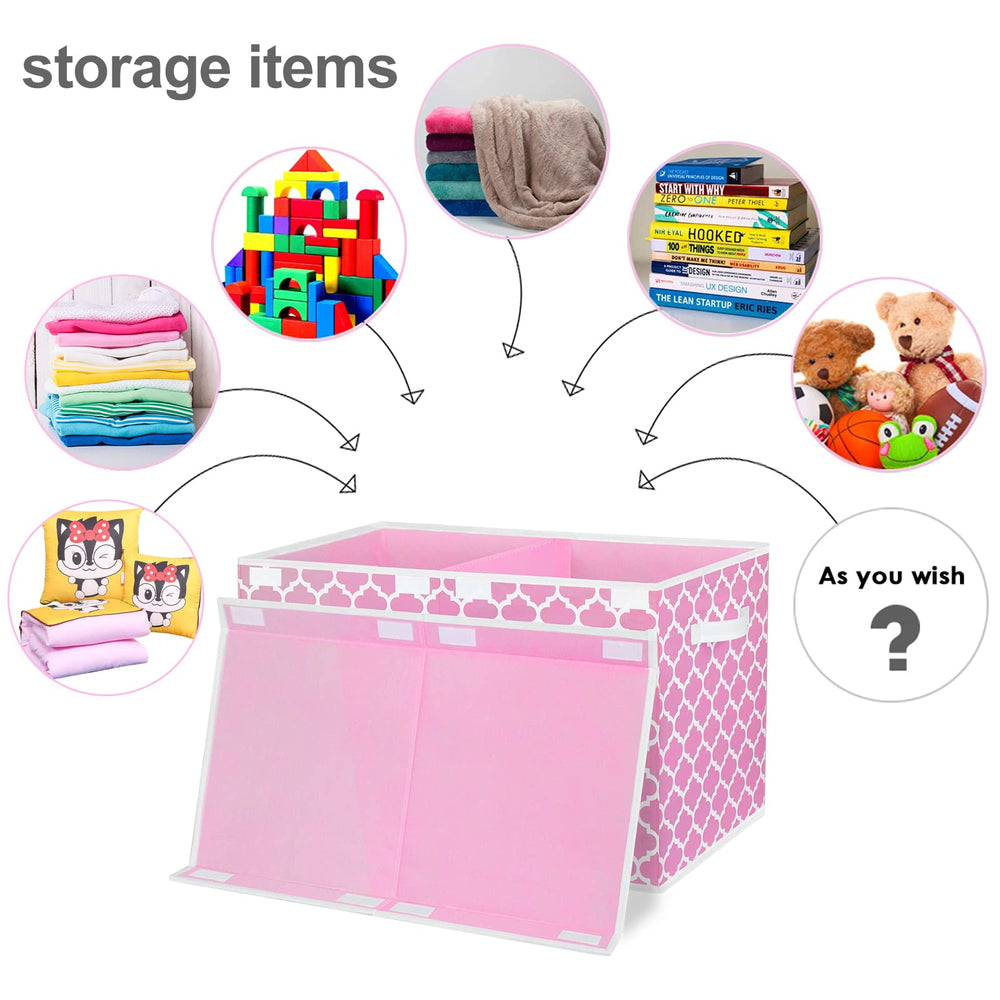 Homyfort toy box pink in a playroom for organized toys