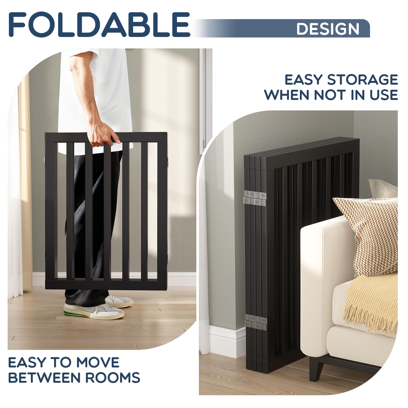 Homykic 24-inch height keeps small and medium dogs safely contained.