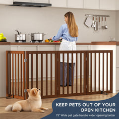 Homykic bamboo gate with 360-degree hinges allows flexible room layouts.