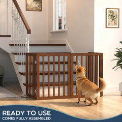 Homykic bamboo gate includes EVA foam feet for quiet stability and floor protection.