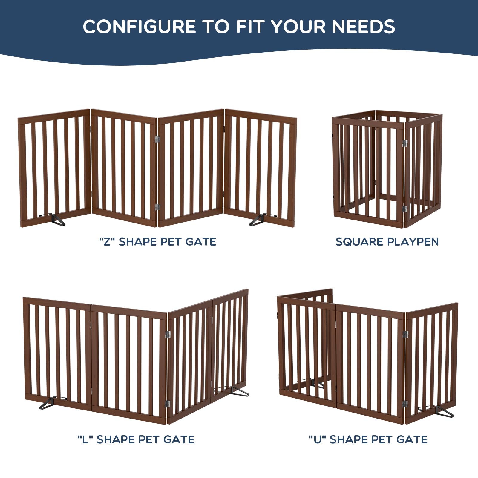 Homykic bamboo gate requires no assembly and unfolds quickly.