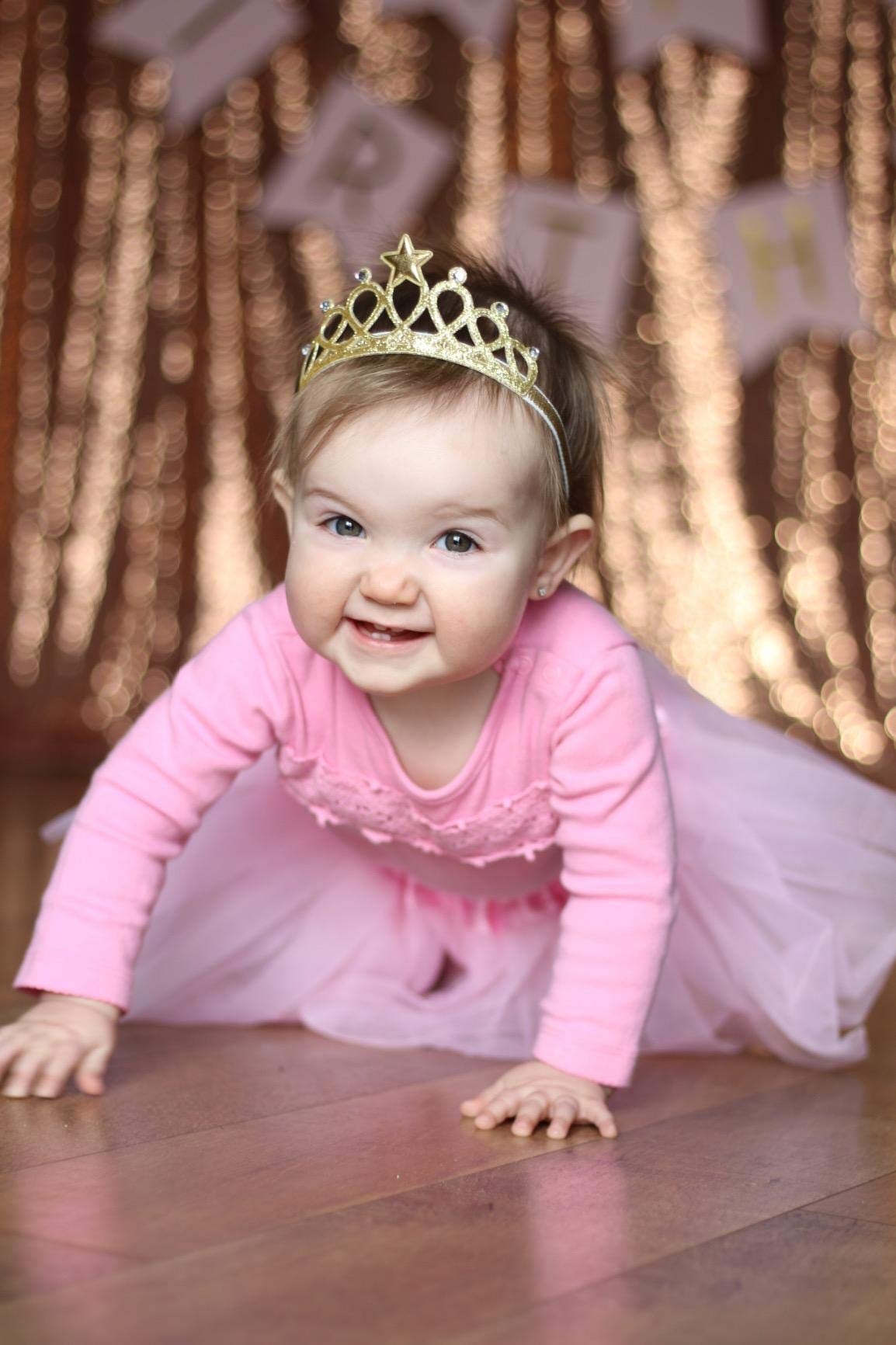 Honbay baby girl crown on toddler showcases gentle fit for daily wear