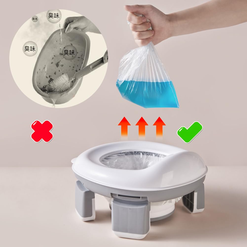 Honboom potty cleaning bag ready for sanitary road cleanup.