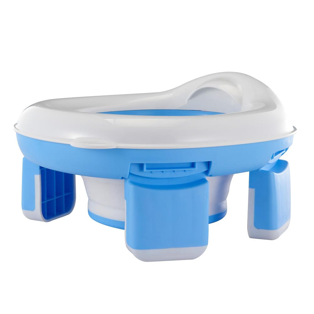 Honboom Kids Travel Potty folded in its travel bag for easy car storage.