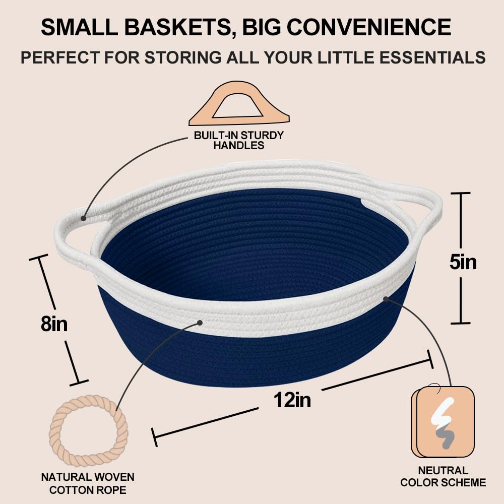 HONCESTA compact-size basket with handles, easy to carry and organize.