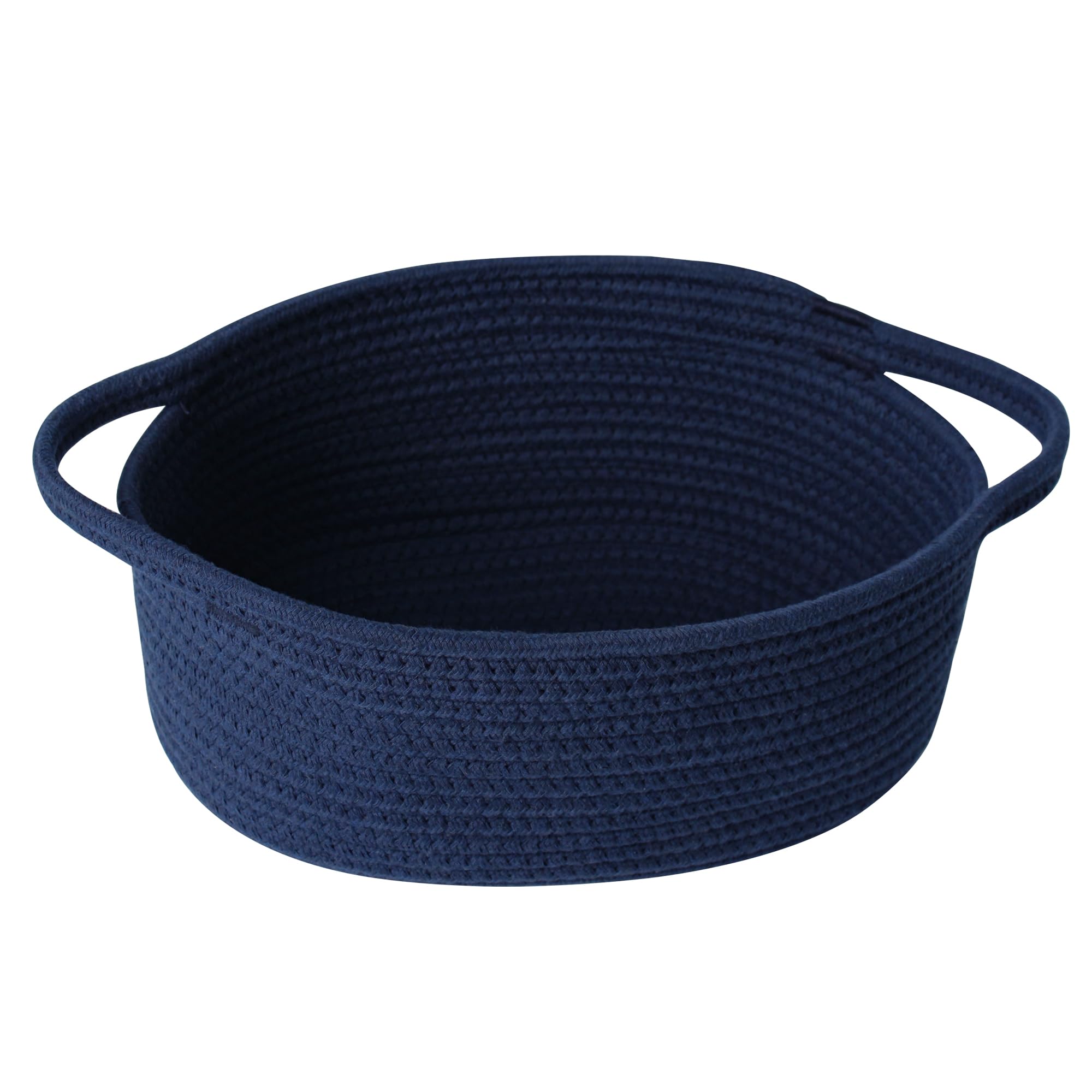 HONCESTA small woven gift basket blue 12x8x5 front view for gifting