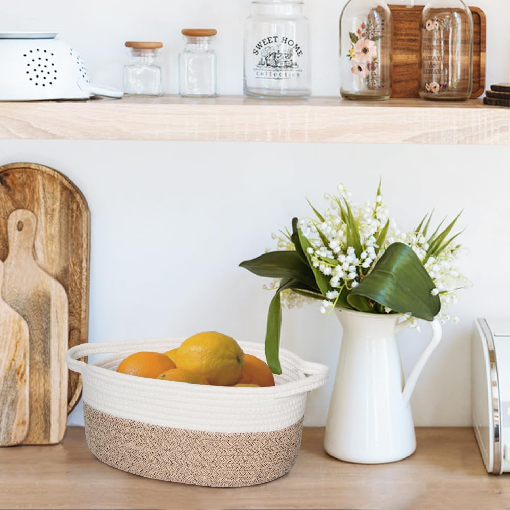 HONCESTA sustainable cotton rope basket supports everyday organization.