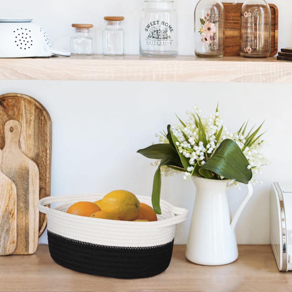 HONCESTA washable cotton rope basket stays clean through daily use.