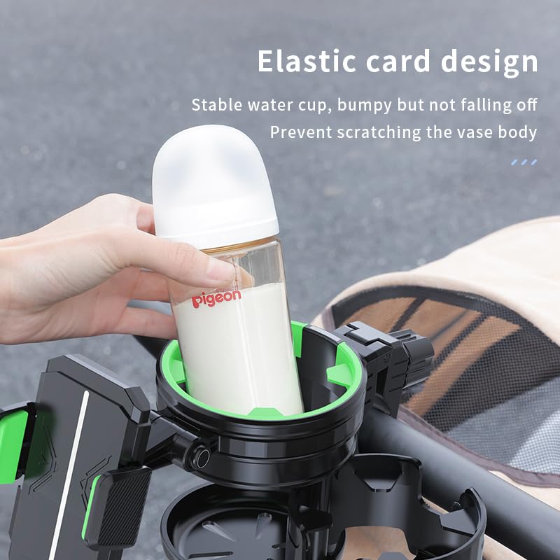HoneTeek cup holder rotates 360 degrees for flexible viewing.