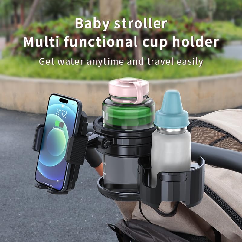 HoneTeek universal cup holder clip offers anti-slip stability during bumps.