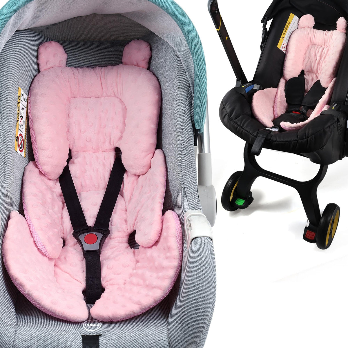 Honeau 3in1 reversible head and body support for newborns—soft comfort on the go.