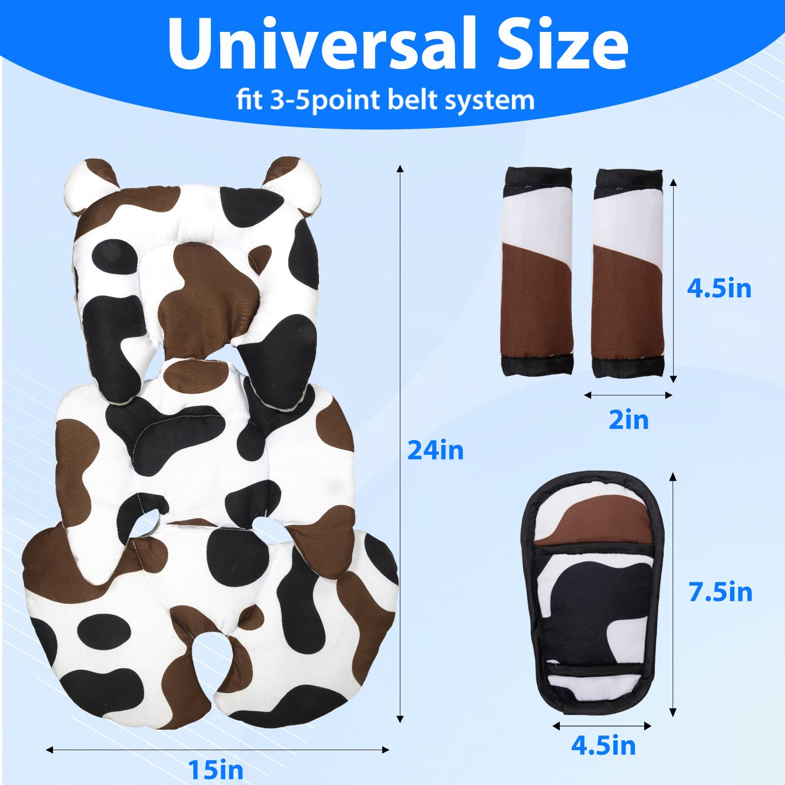 Honeau compatible strollers, bouncers, swings gray highlights versatile use across gear