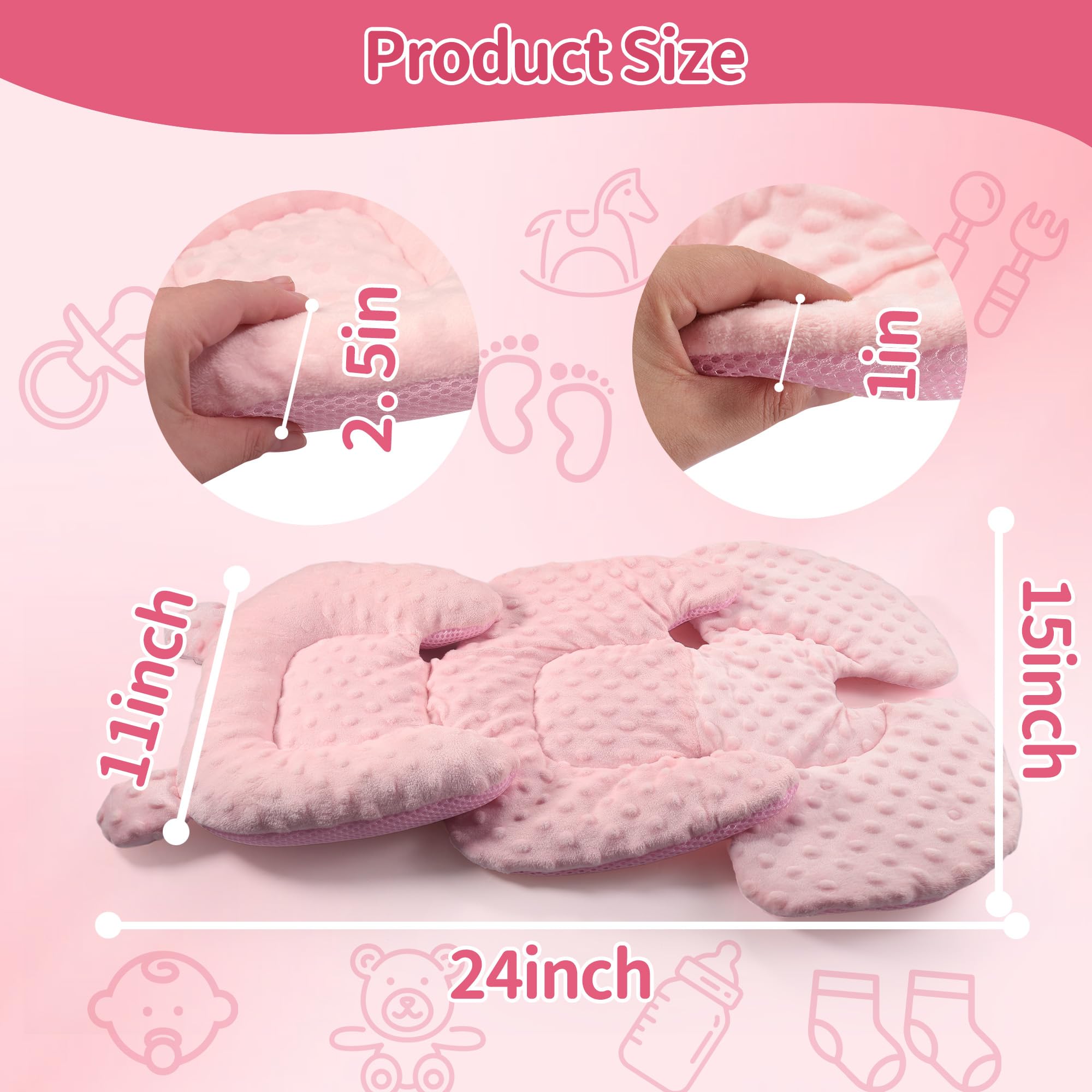 Honeau compatibility with stroller, car seat, swing, and bouncer.