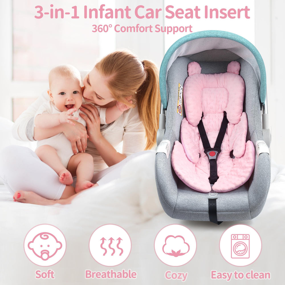 Honeau 360° head and body support—keeps baby properly positioned.