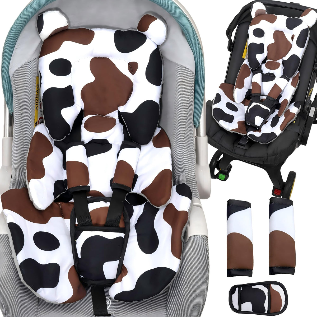 Honeau infant car seat insert cushion gray delivers plush newborn comfort on every car ride