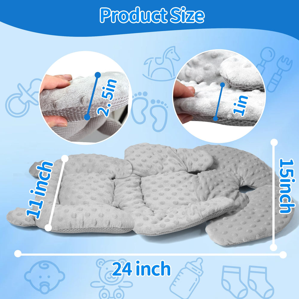 Honeau infant car seat insert doubles as support for year-round comfort.