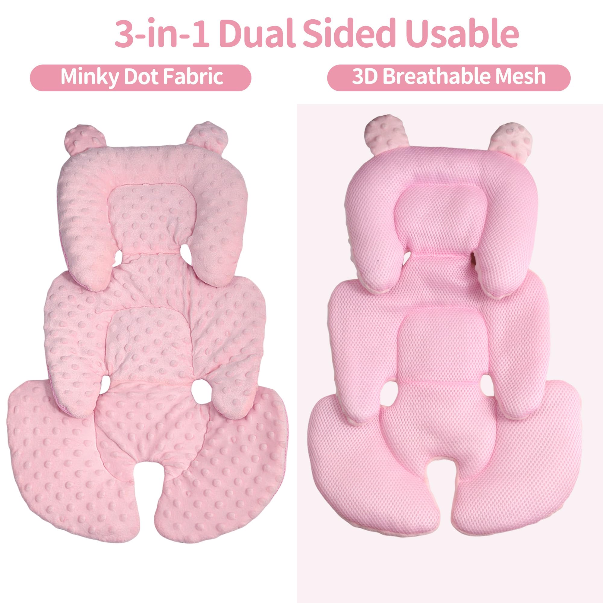 Honeau Minnky dots front—soft fabric for cozy newborn snuggling.