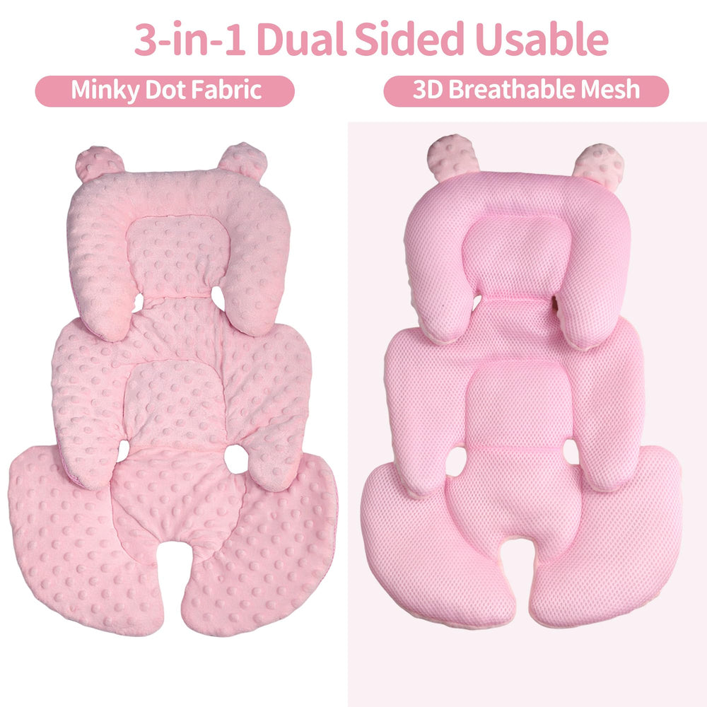Honeau Minnky dots front—soft fabric for cozy newborn snuggling.