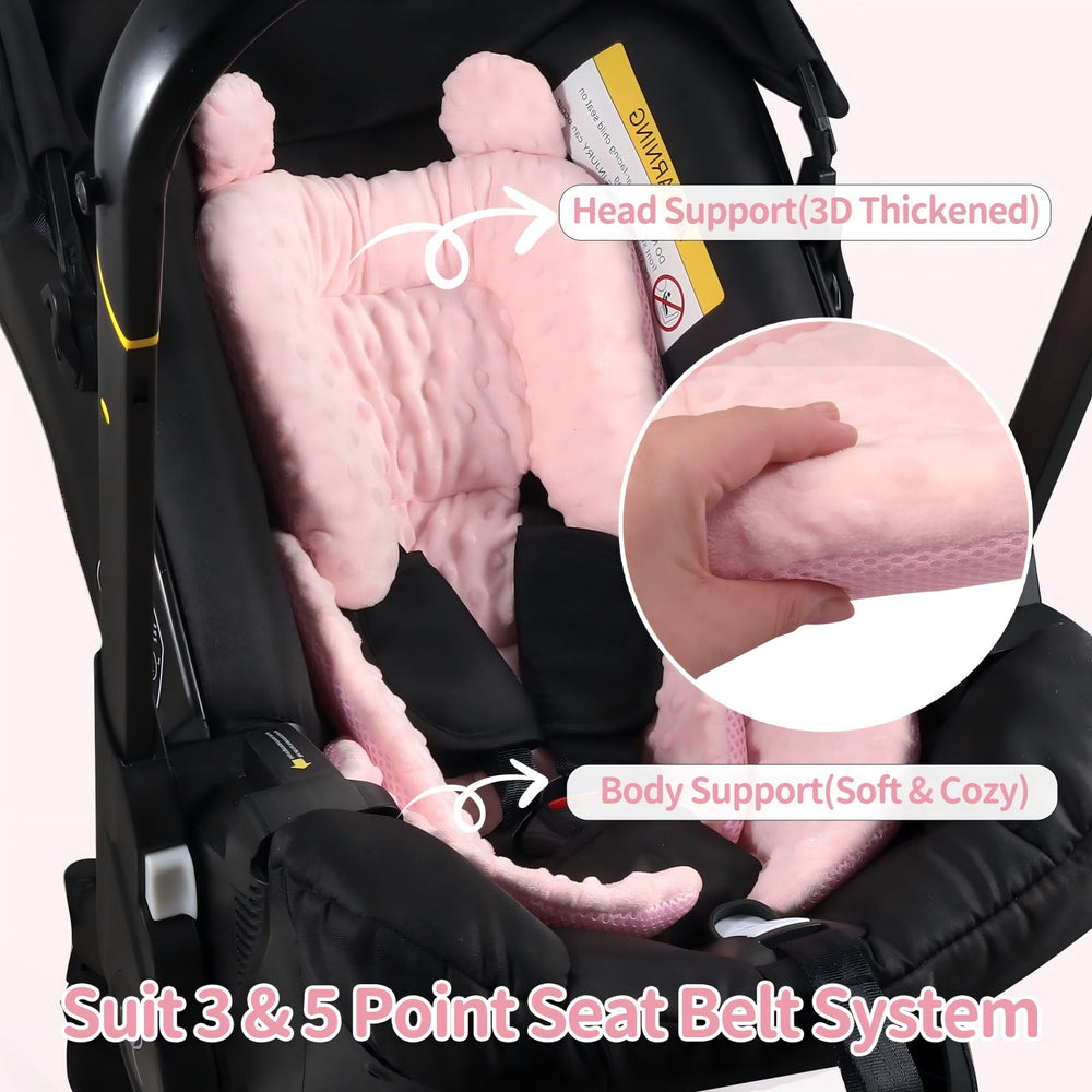 Honeau multi-function cushion—fits 2, 3, 5-point harness systems.