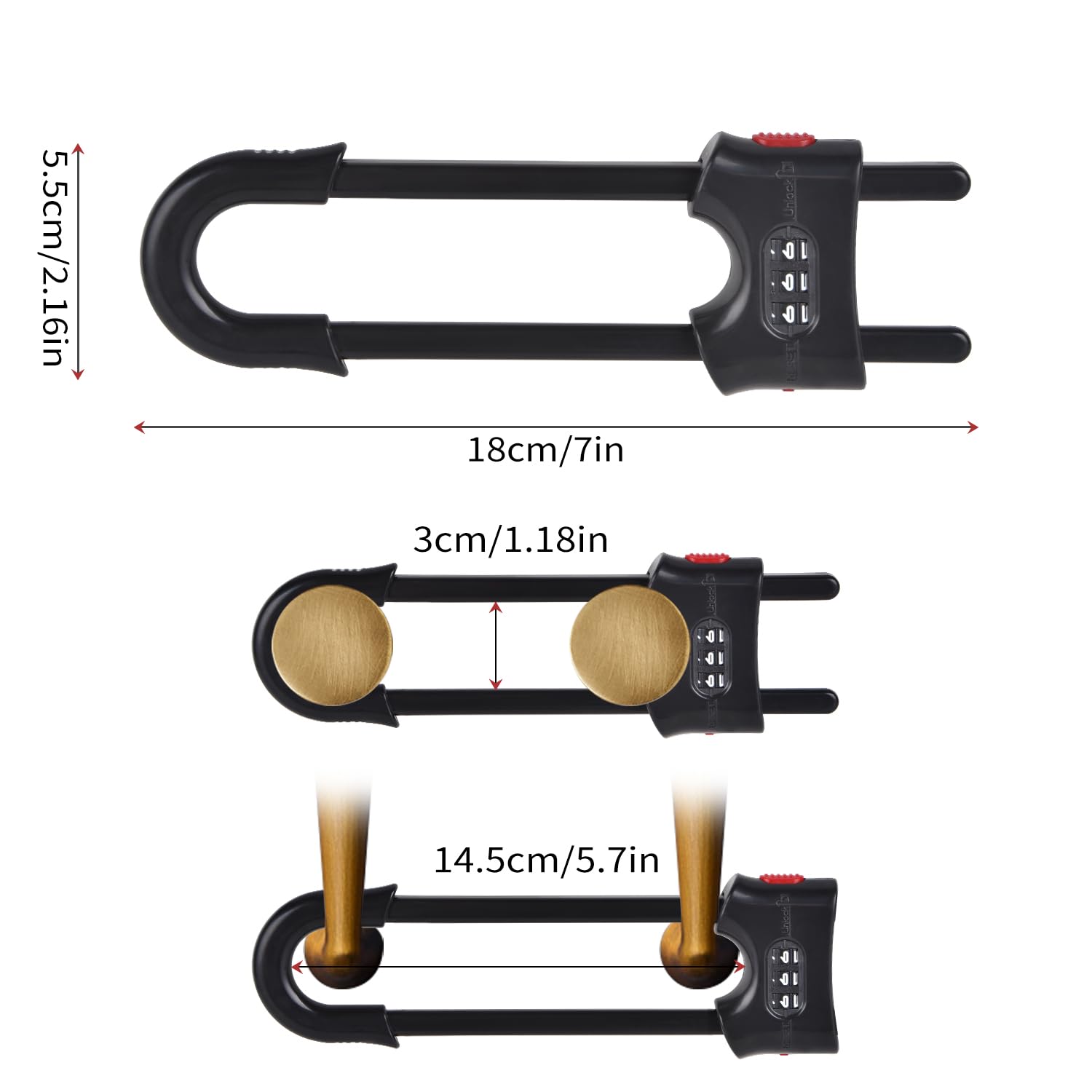 HonesaLoc travel-friendly lock compact for on-the-go use