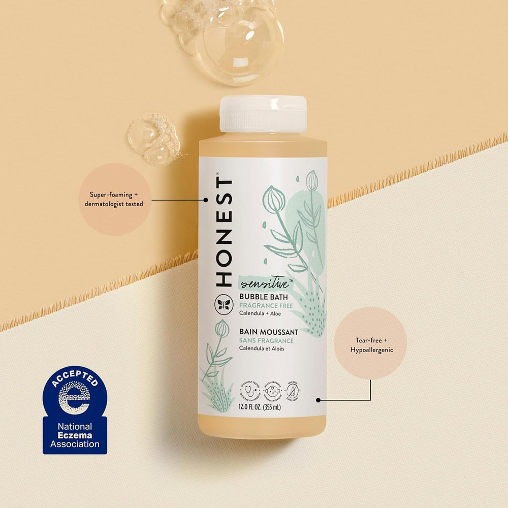 The Honest Company calm lavender option delivers soothing bath time with lavender and chamomile.