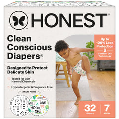 The Honest Company Clean Conscious diapers with wetness indicator shows when a change is needed