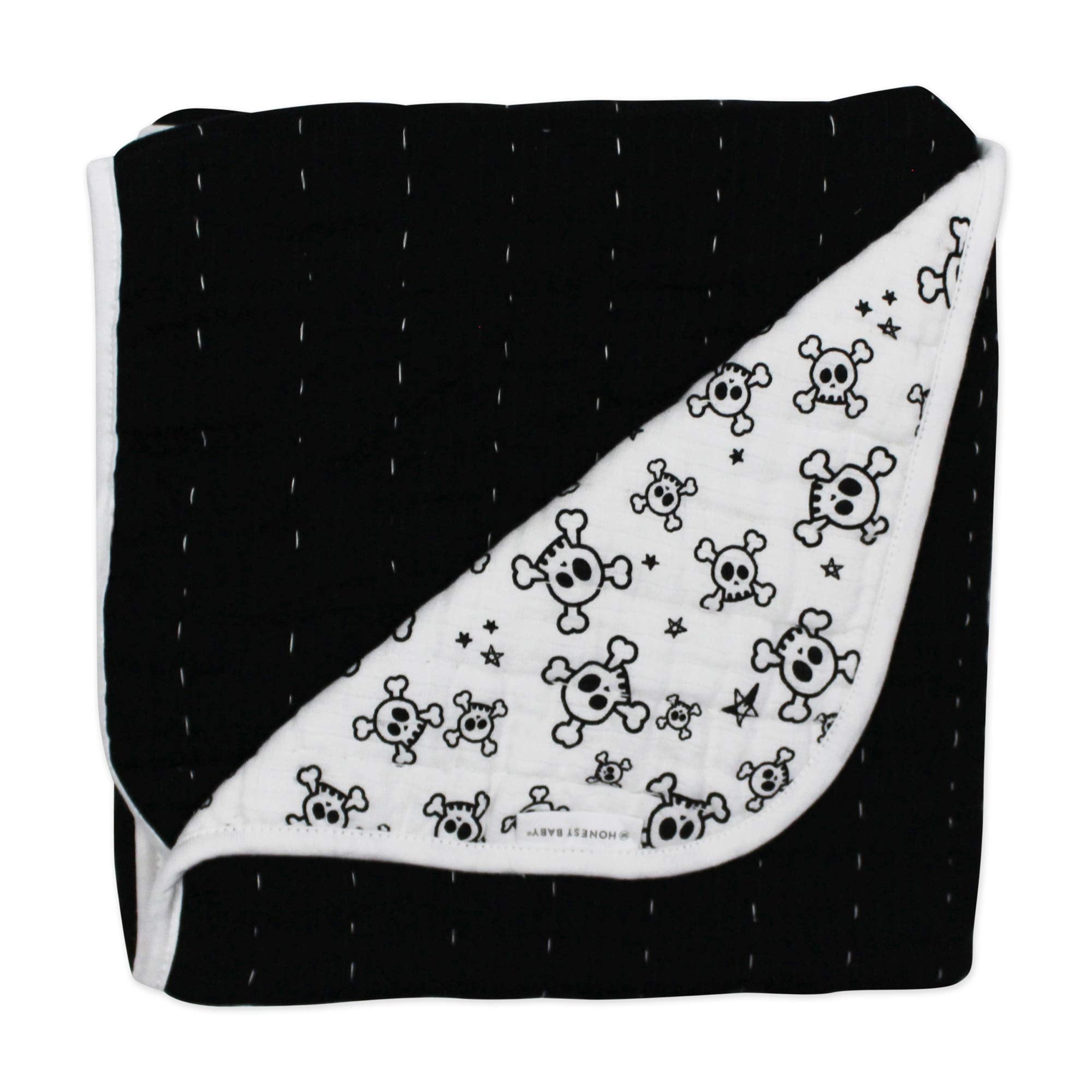HonestBaby blanket during tummy time shows 35x35 versatility for play.