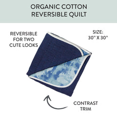 HonestBaby reversible blanket side shown for versatile nursery styling.