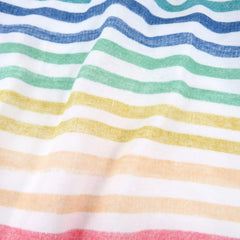 HonestBaby rainbow stripe organic cotton cover—machine washable and quick-drying.