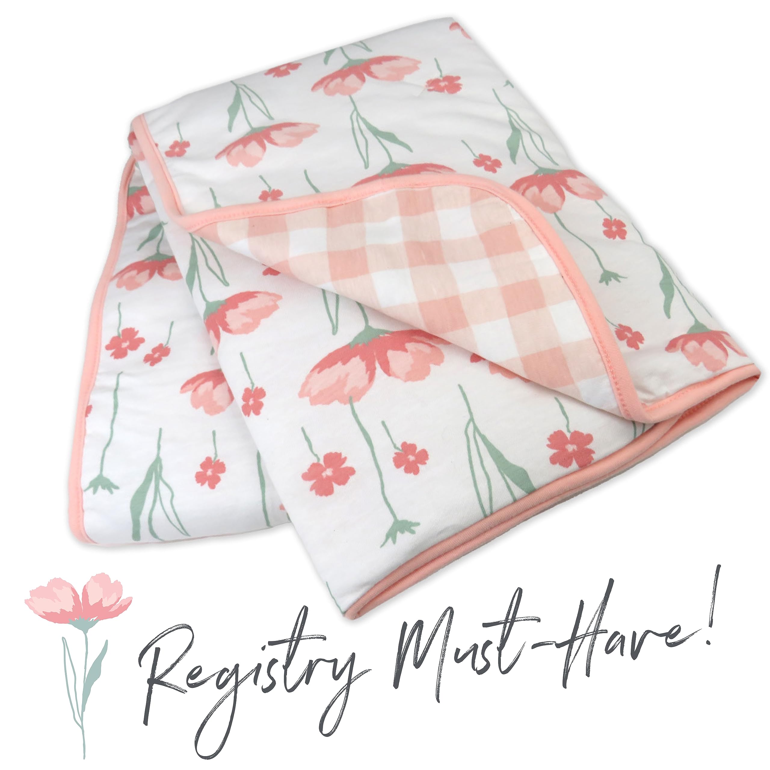 HonestBaby blanket during tummy time supports soft floor play.