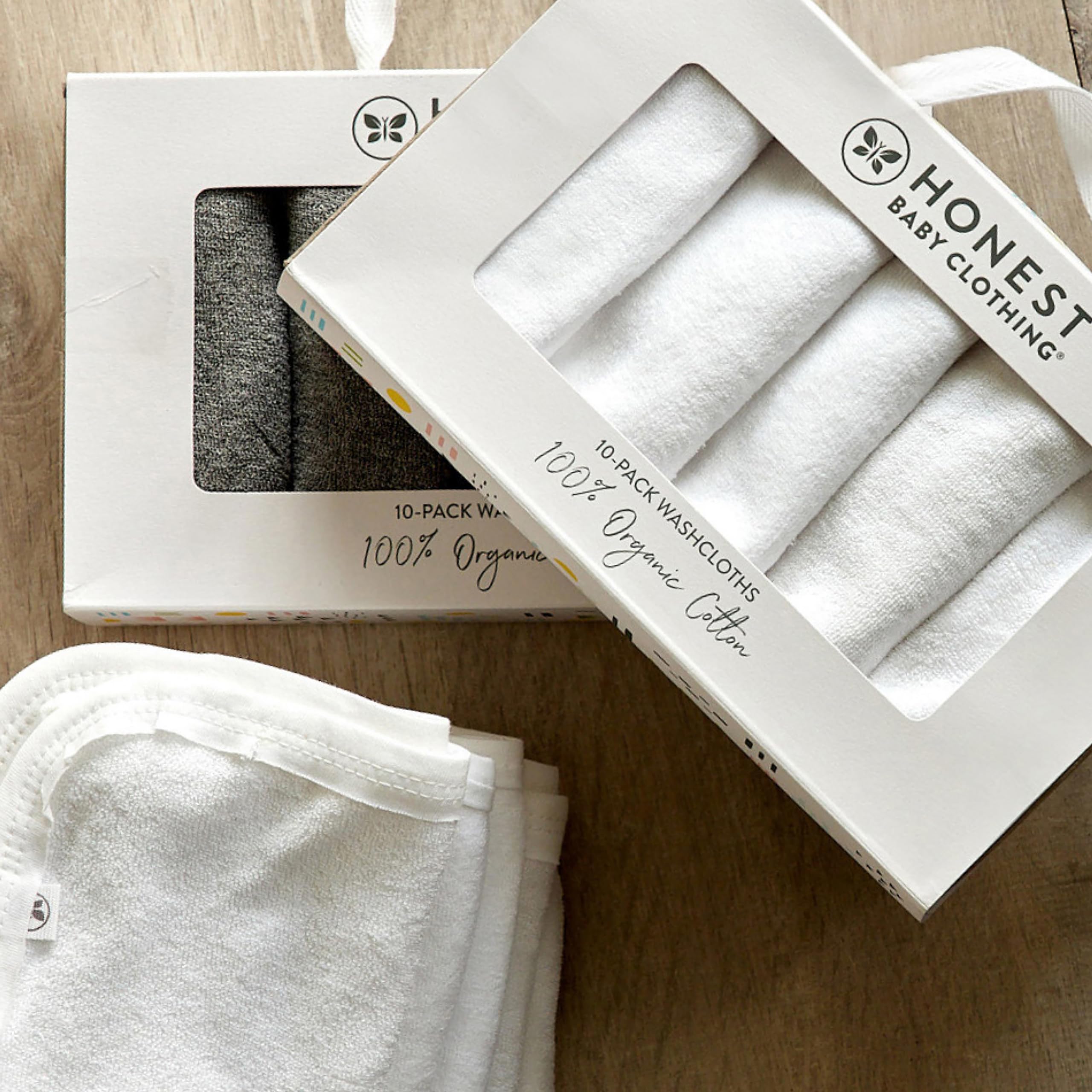HonestBaby organic cotton material delivers breathable, soft cleansing for babies.