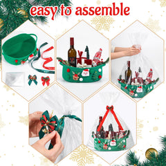 Honeydak Christmas ribbon pack brings vibrant red and green accents to gifts.