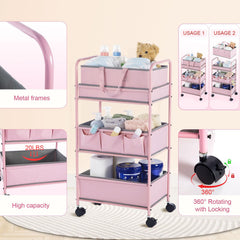 Honeydak diaper caddy bottom-tier storage for diapers and wipes