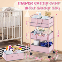Honeydak diaper caddy middle-tier with divider for organized bottles and formula
