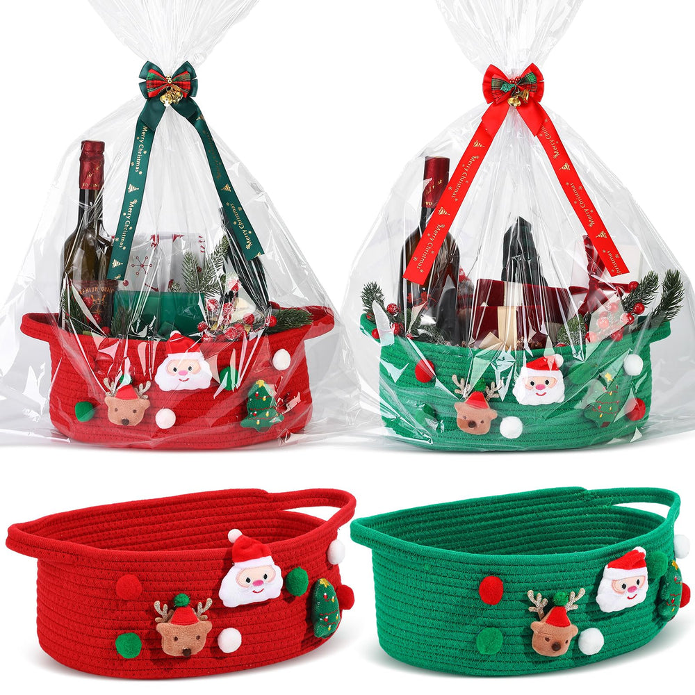 Honeydak gift basket set with handles showcases organized gift wrapping possibilities.