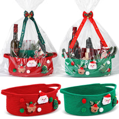 Honeydak gift basket set with handles showcases organized gift wrapping possibilities.
