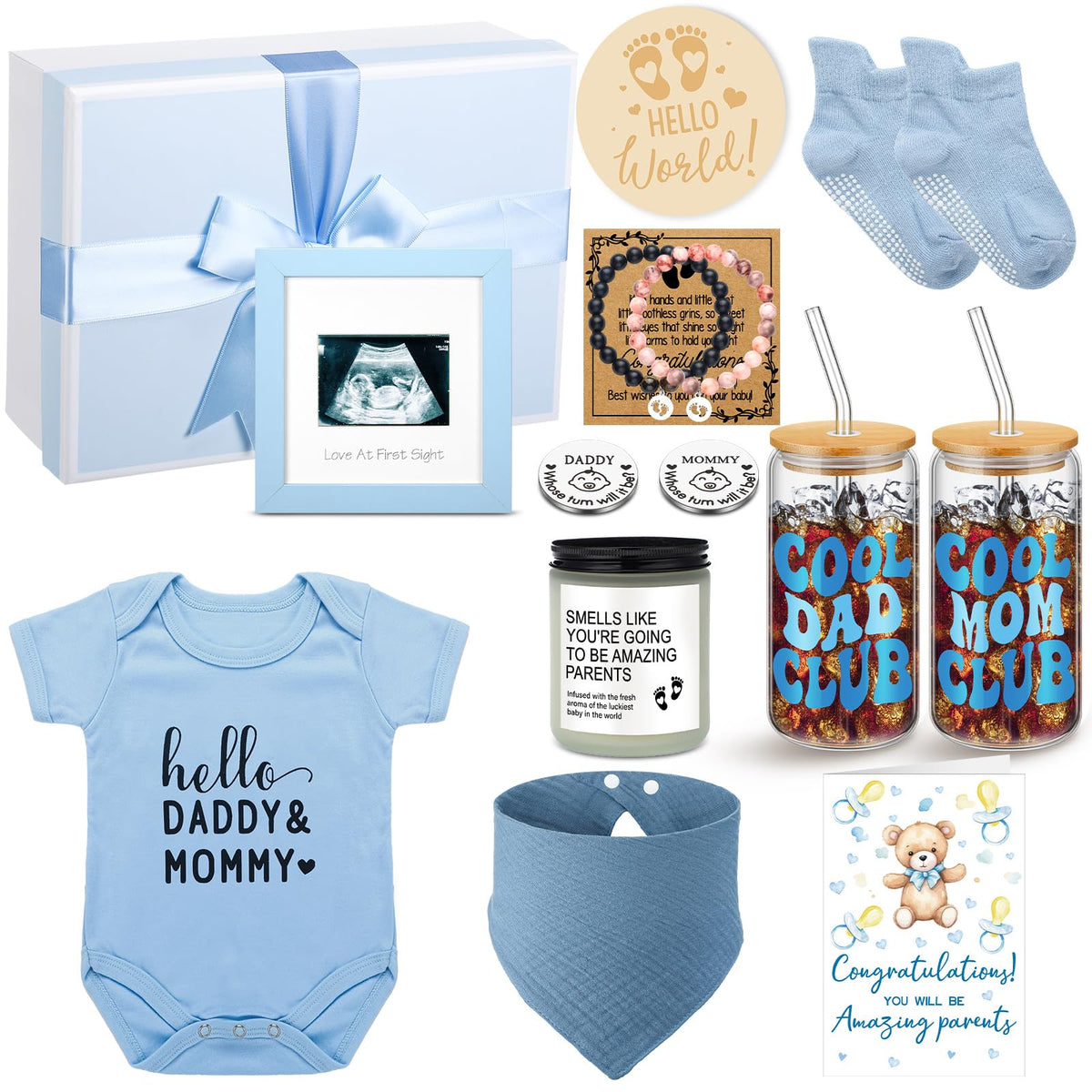 Honeydak new mom gift box display for baby showers and celebrations