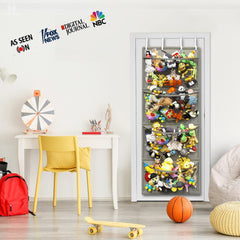Honeyera door hanging storage demonstrates quick, simple installation in gray.