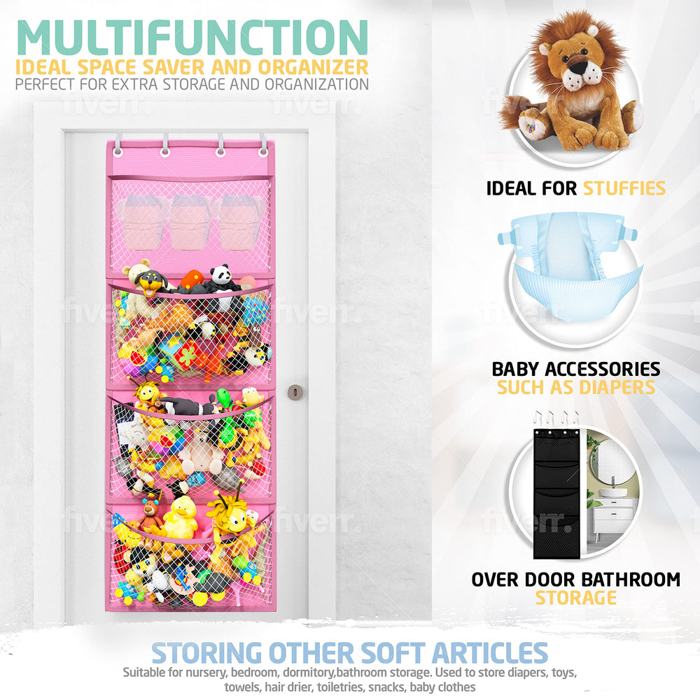 Honeyera neutral white finish blends with any decor and keeps items neatly stored.