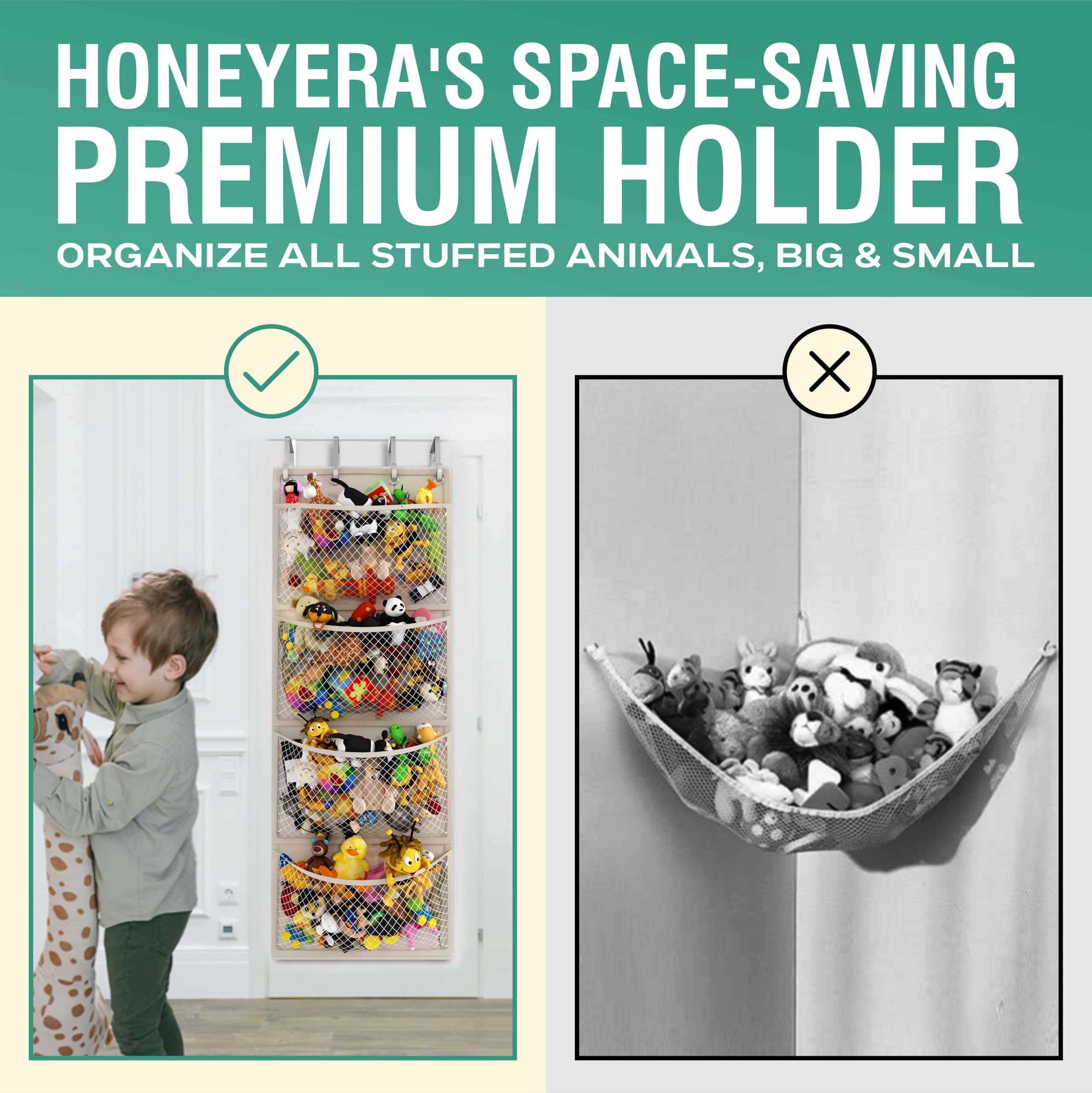 Honeyera Original neutral white finish blends with any room décor.