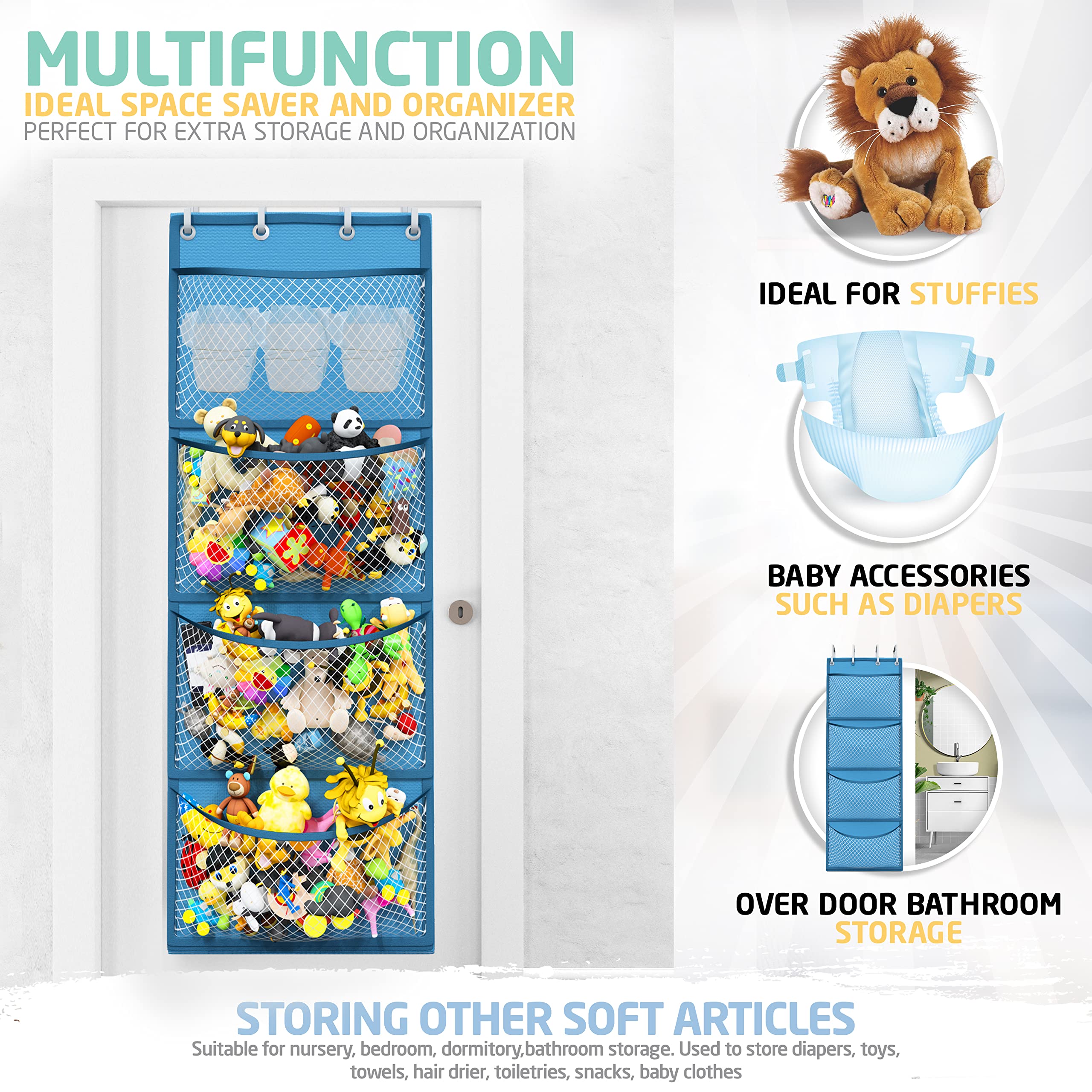 Honeyera storage organizer for kids room keeping items visible