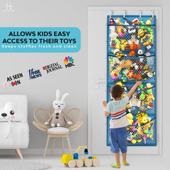 Honeyera storage toy hanging pockets mesh with breathable compartments