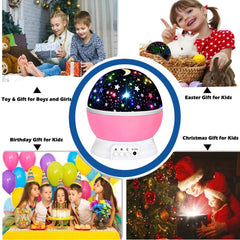 HONGID star projector pink night-light helps create cozy storytime moments.