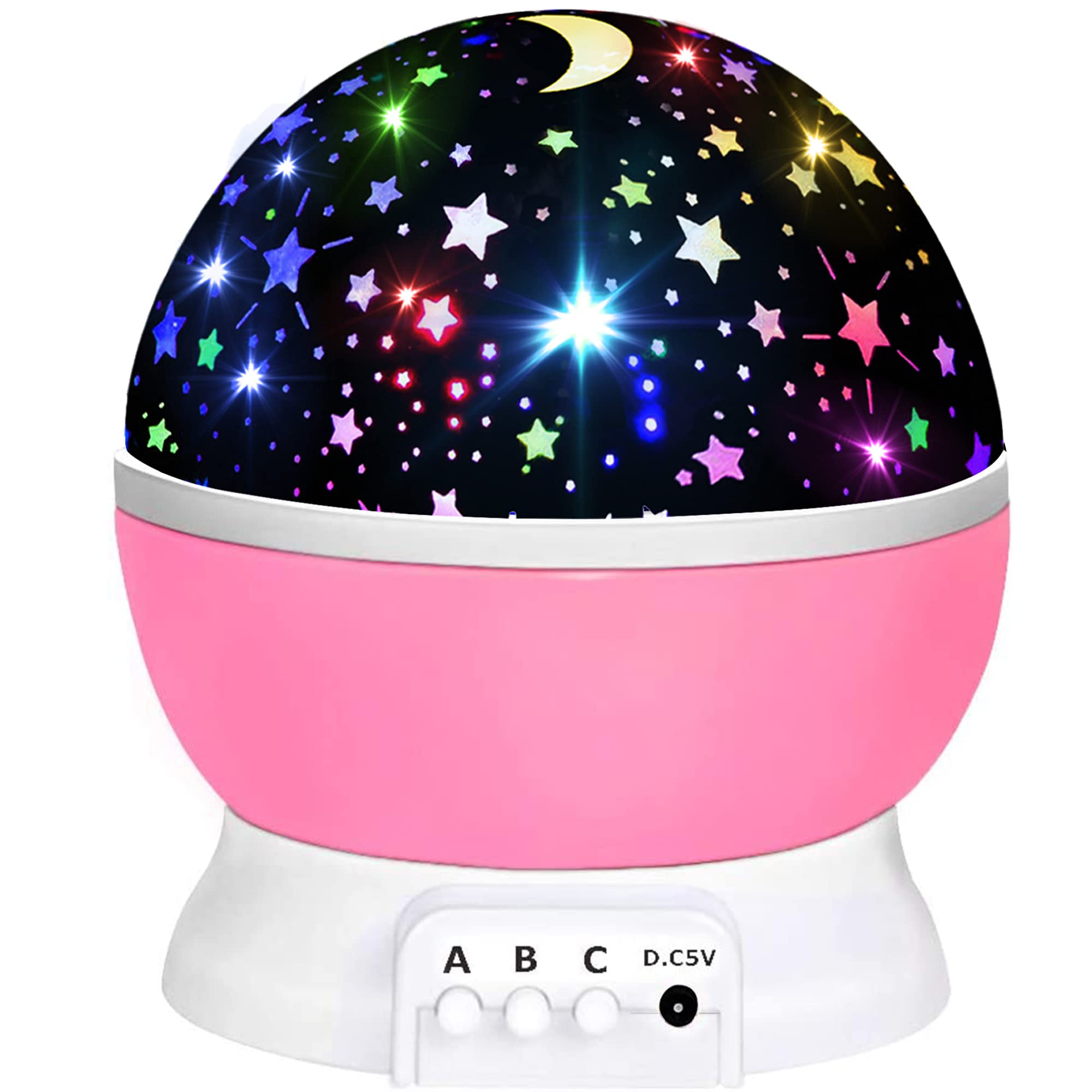 HONGID star projector pink night glow creates a calming bedtime routine.
