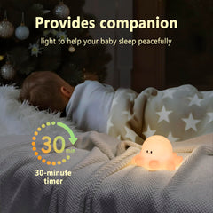 Hongjieyuan BPA-free silicone night light with soft skin-like feel