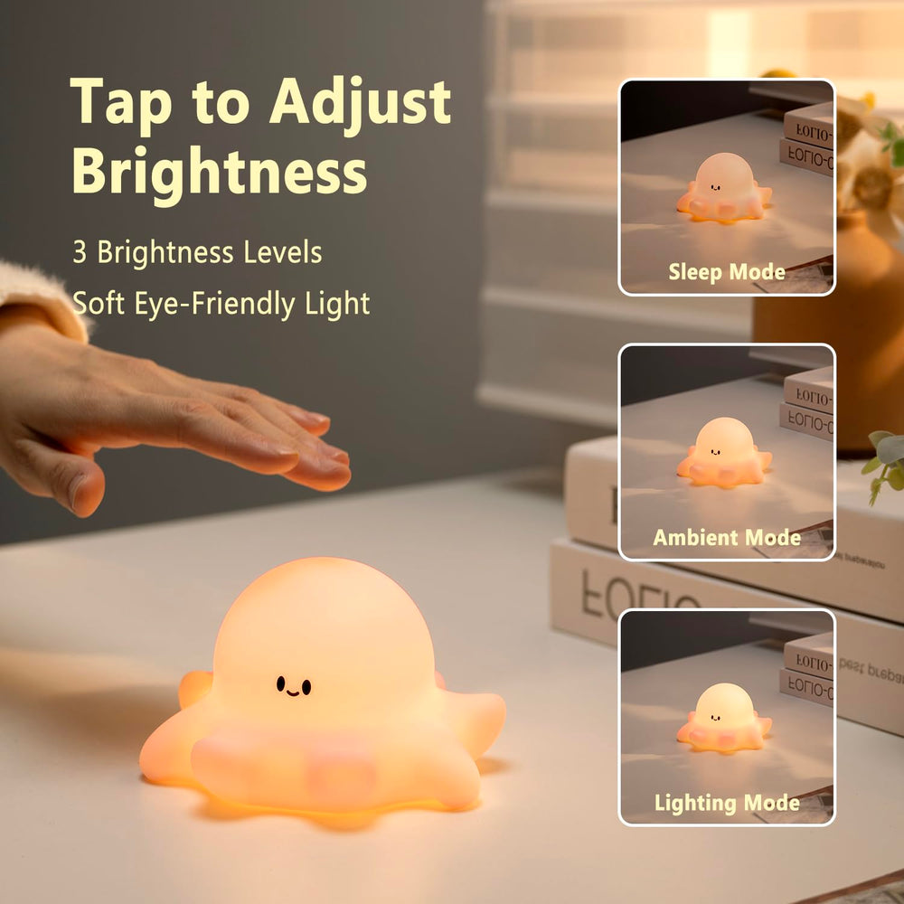 Hongjieyuan nursery night light with USB-C recharge for portable use